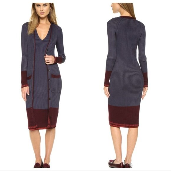 Rag & Bone Kristin Long Colorblock Cardigan - Picture 1 of 16